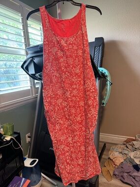 Coral Floral Isabel Maternity Bodycon Dress